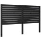 vidaXL Κεφαλάρι κρεβατιού Μαύρο 141x4x100 εκ. από Μασίφ Ξύλο Πεύκου