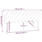 vidaXL Κεφαλάρι Κρεβατιού Μαύρο 178x3x80,5 εκ. Μασίφ Ξύλο Πεύκου