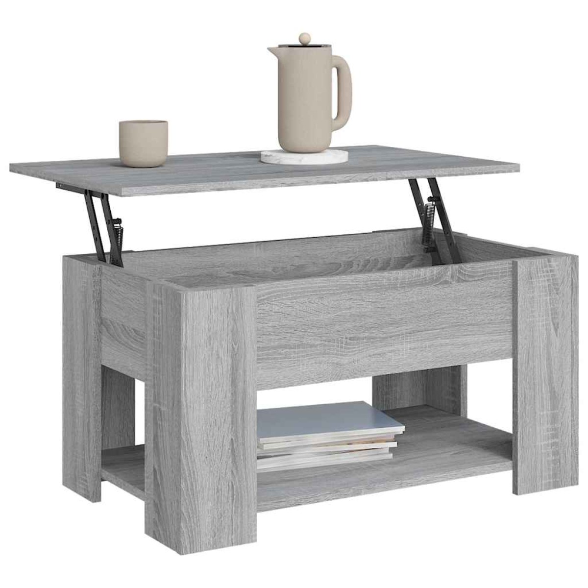 vidaXL Τραπεζάκι Σαλονιού Γκρι Sonoma 79x49x41 εκ. Επεξεργασμένο Ξύλο