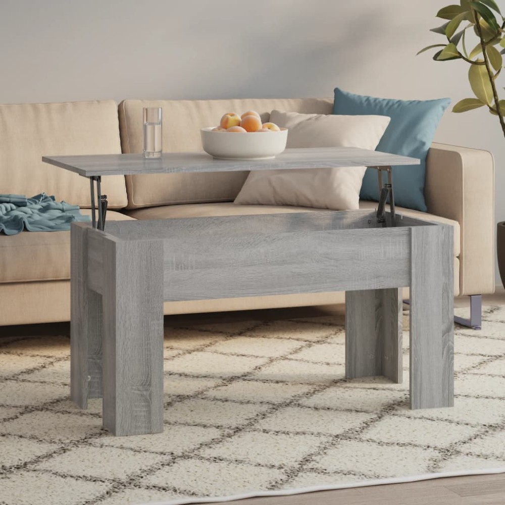 vidaXL Τραπεζάκι Σαλονιού Γκρι Sonoma 101x49x52 εκ. Επεξεργασμένο Ξύλο