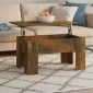 vidaXL Τραπεζάκι Σαλονιού Καπνιστή Δρυς 79x49x41 εκ. Επεξεργασμ. Ξύλο
