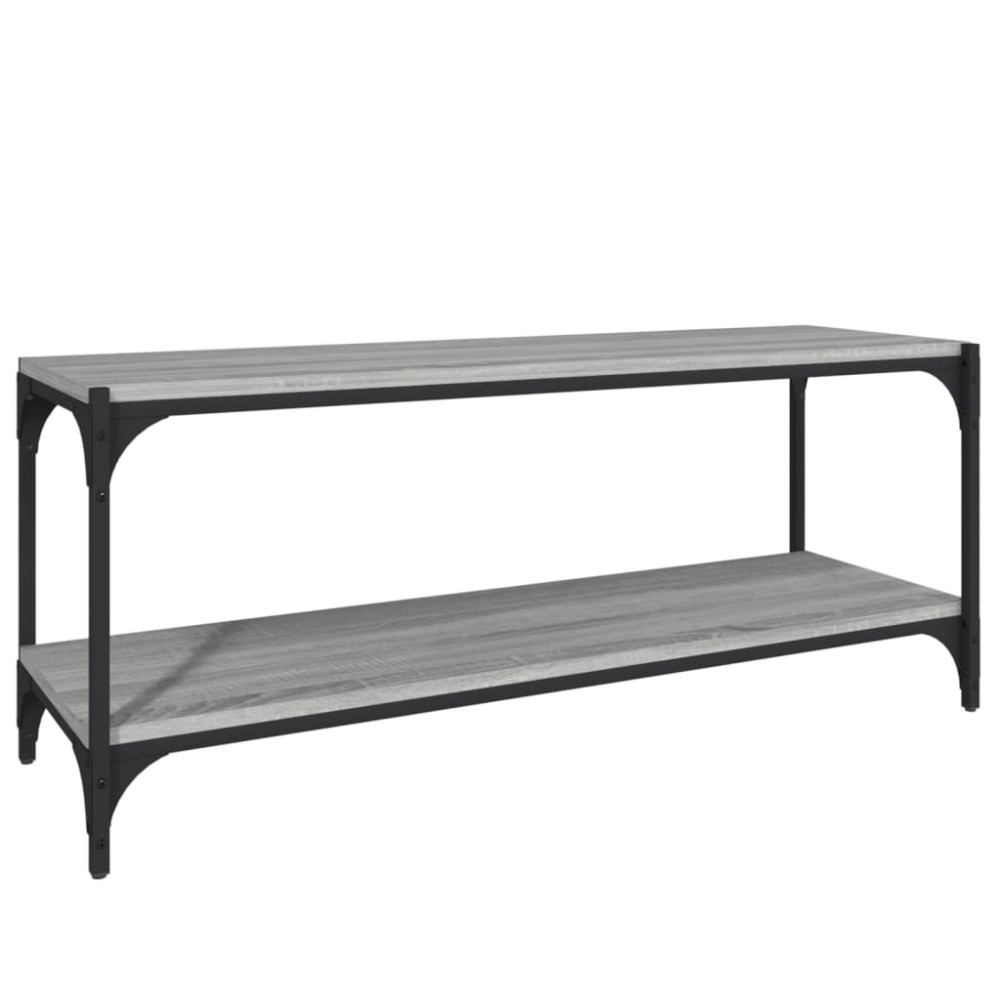 vidaXL Έπιπλο Τηλεόρασης Γκρι Sonoma 100x33x41 εκ. Επεξ. Ξύλο & Ατσάλι