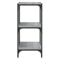 vidaXL Βιβλιοθήκη Γκρι Sonoma 100 x 33 x 70,5 εκ. Επεξ. Ξύλο & Ατσάλι