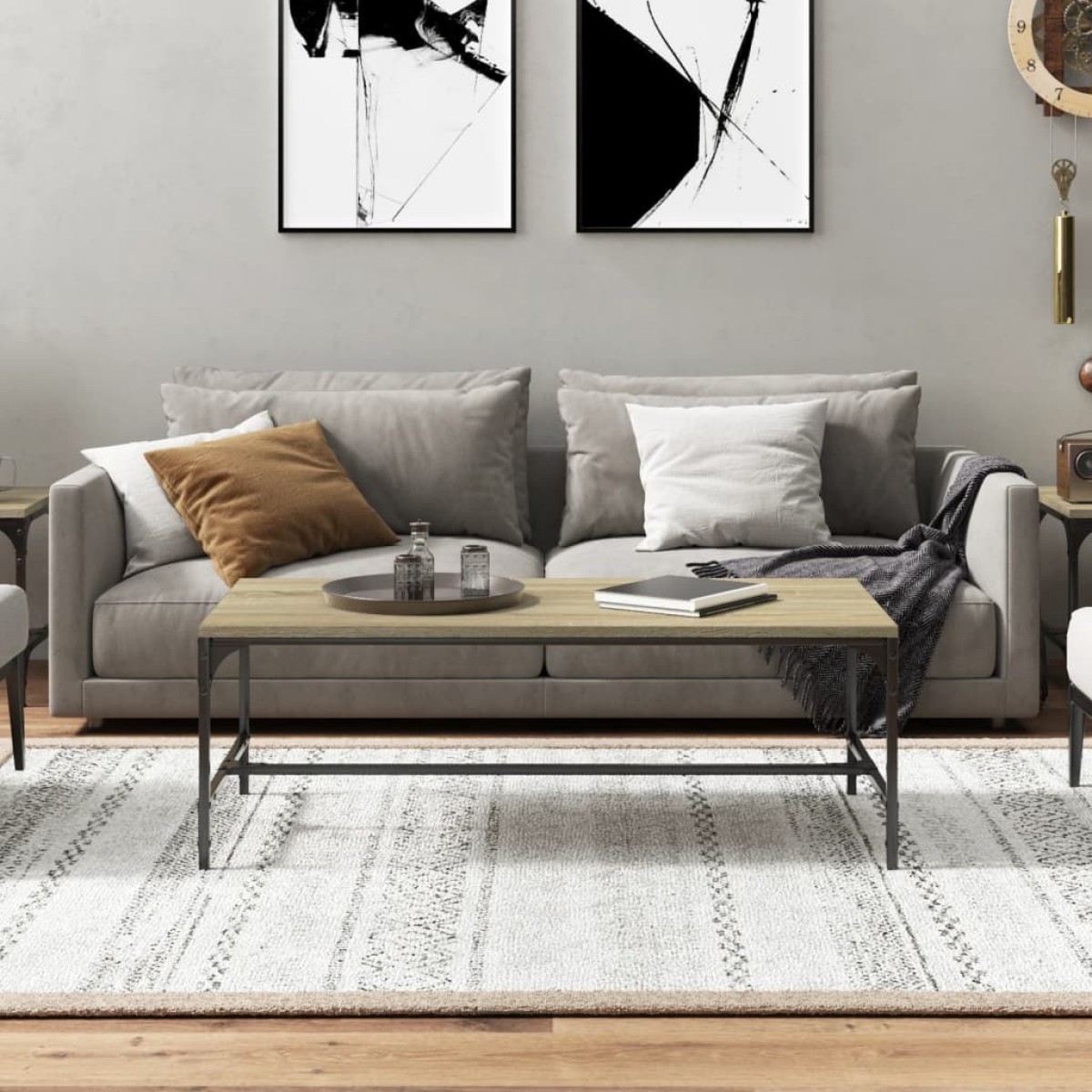 vidaXL Τραπεζάκι Σαλονιού Sonoma Δρυς 100x50x35 εκ. Επεξεργασμένο Ξύλο