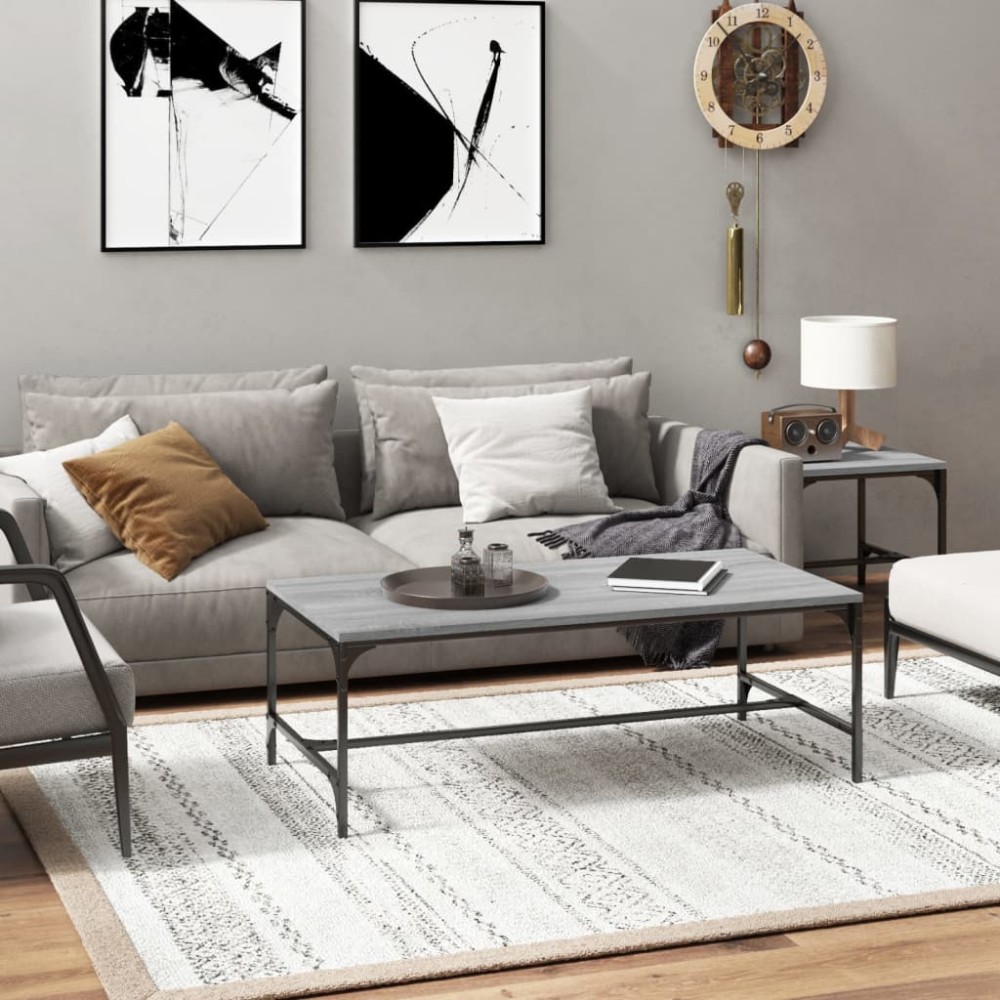 vidaXL Τραπεζάκι Σαλονιού Γκρι Sonoma 100x50x35 εκ. Επεξεργασμένο Ξύλο