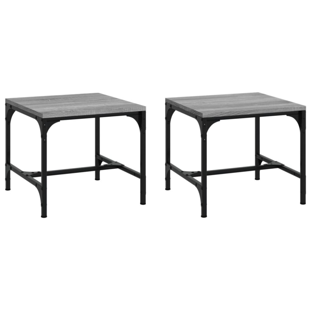 vidaXL Τραπεζάκια Σαλονιού 2 τεμ. Γκρι Sonoma 40x40x35 εκ. Επεξ. Ξύλο