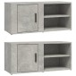 vidaXL Έπιπλα Τηλεόρασης 2 τεμ. Γκρι Σκυρ. 80x31,5x36εκ. Επεξεργ. Ξύλο