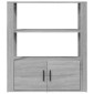vidaXL Ντουλάπι Γκρι Sonoma 80x30x90 εκ. από Επεξεργασμένο Ξύλο