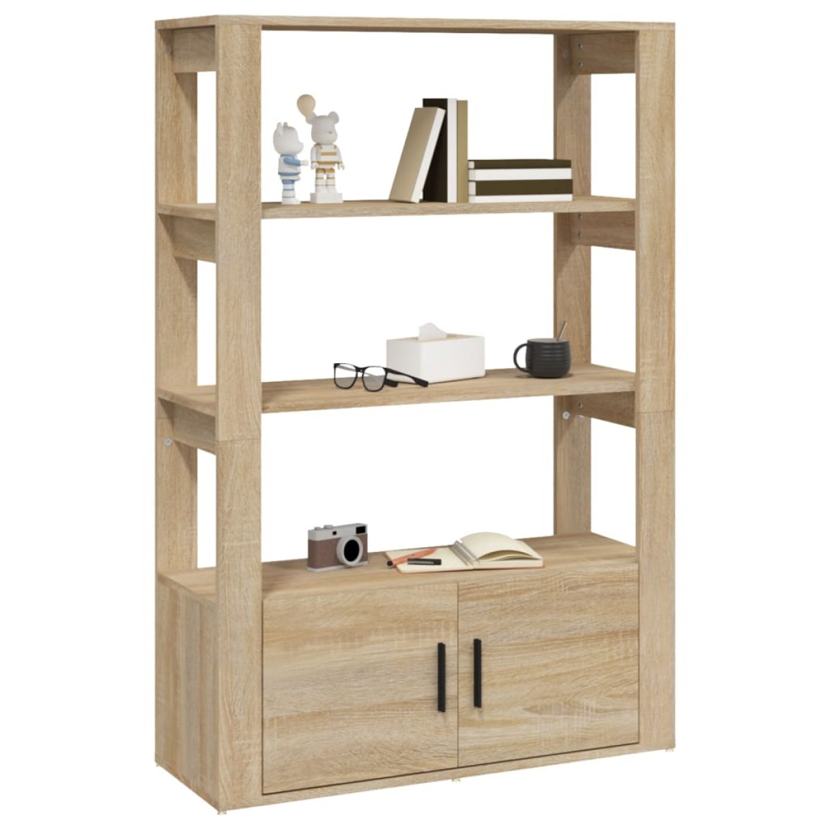 vidaXL Ντουλάπι Sonoma Δρυς 80x30x119,5 εκ. από Επεξεργασμένο Ξύλο