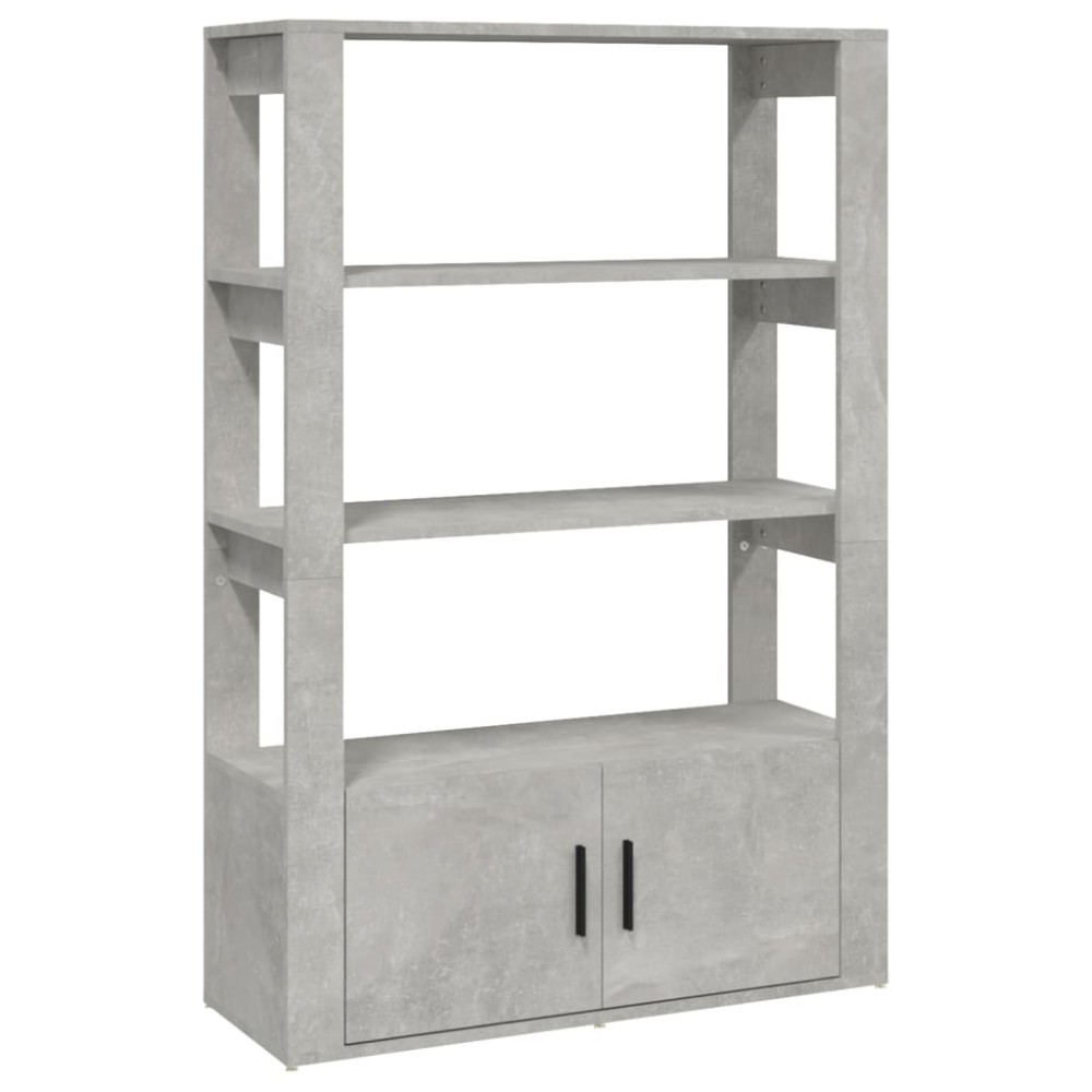 vidaXL Ντουλάπι Γκρι Σκυροδέματος 80x30x119,5 εκ. Επεξεργασμένο Ξύλο