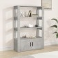 vidaXL Ντουλάπι Γκρι Σκυροδέματος 80x30x119,5 εκ. Επεξεργασμένο Ξύλο