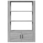 vidaXL Ντουλάπι Γκρι Sonoma 80x30x119,5 εκ. από Επεξεργασμένο Ξύλο