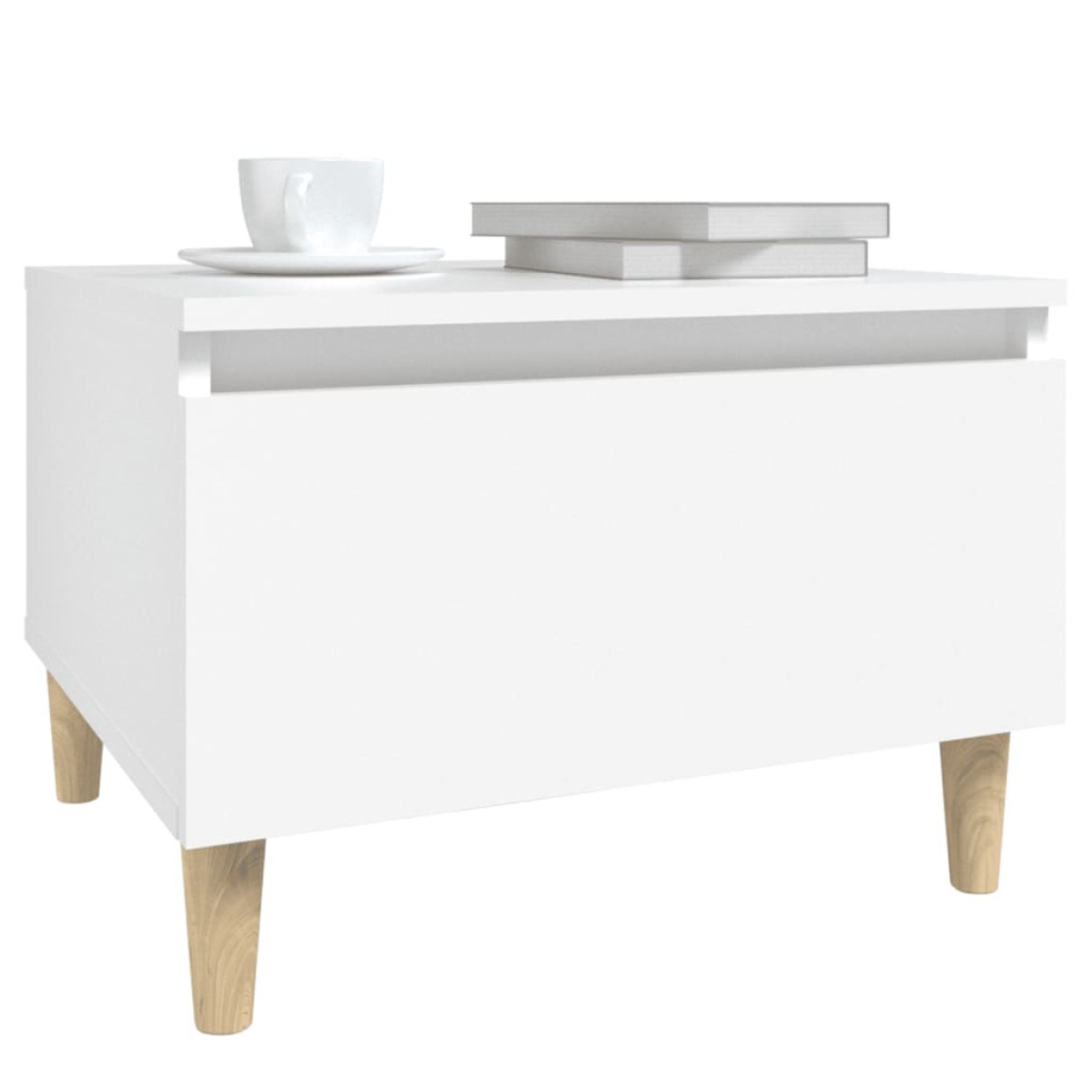 vidaXL Βοηθητικά Τραπέζια 2 τεμ. Λευκά 50x46x35 εκ. Επεξεργασμένο Ξύλο
