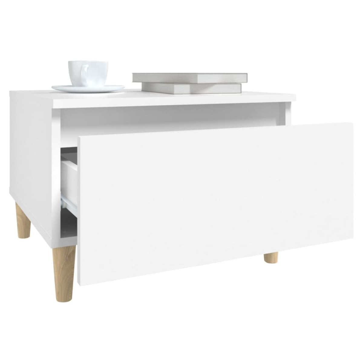 vidaXL Βοηθητικά Τραπέζια 2 τεμ. Λευκά 50x46x35 εκ. Επεξεργασμένο Ξύλο