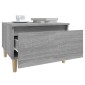 vidaXL Τραπέζι Βοηθητικό Γκρι Sonoma 50x46x35 εκ. Επεξεργασμένο Ξύλο