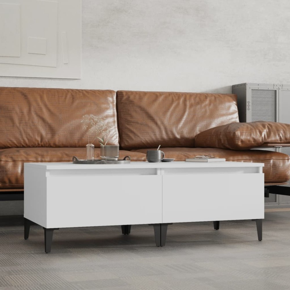 vidaXL Βοηθητικά Τραπέζια 2 τεμ. Λευκά 50x46x35 εκ. Επεξεργασμένο Ξύλο