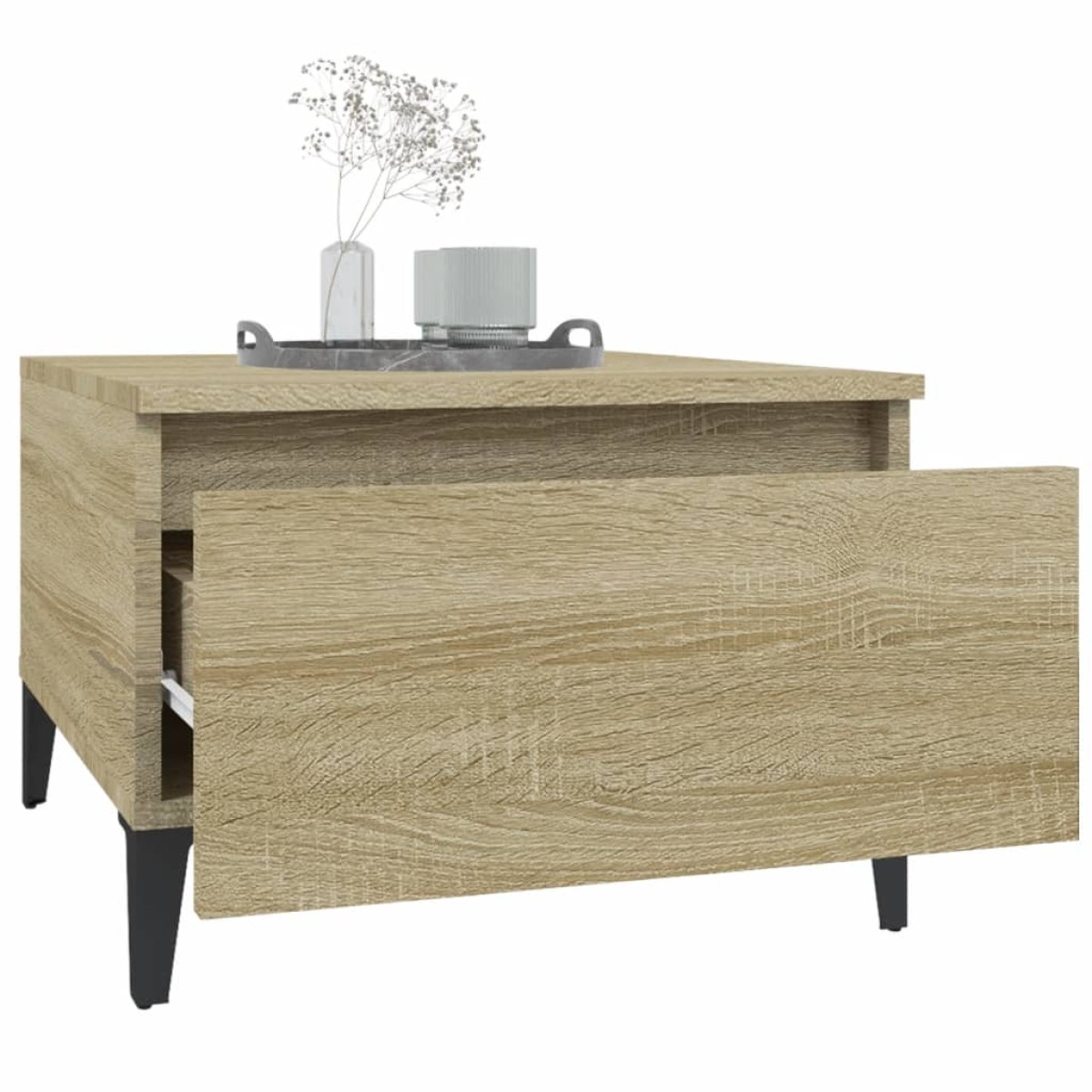 vidaXL Βοηθητικό Τραπέζι Sonoma Δρυς 50x46x35 εκ. Επεξεργασμένο Ξύλο