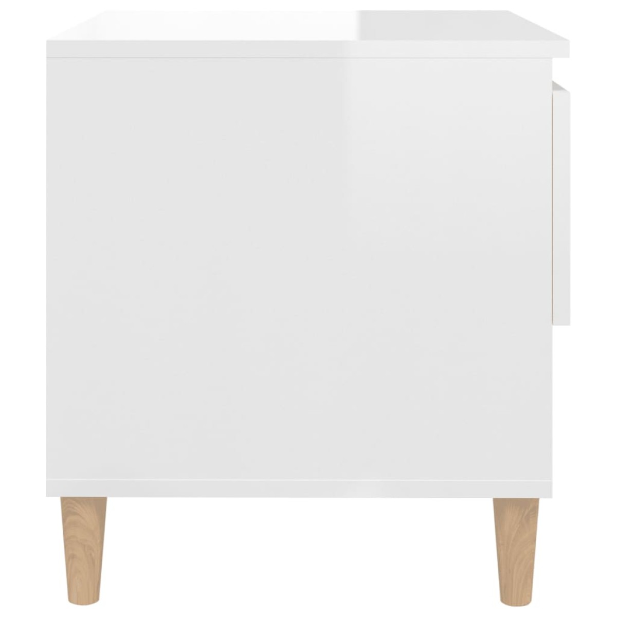 vidaXL Κομοδίνα 2 τεμ. Γυαλ.Λευκό 50x46x50 εκ. από Επεξεργασμένο Ξύλο