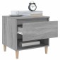 vidaXL Κομοδίνα 2 τεμ Γκρι sonoma 50x46x50 εκ. από Επεξεργασμένο Ξύλο