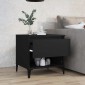 vidaXL Βοηθητικό Τραπέζι Μαύρο 50x46x50 εκ. από Επεξεργασμένο Ξύλο
