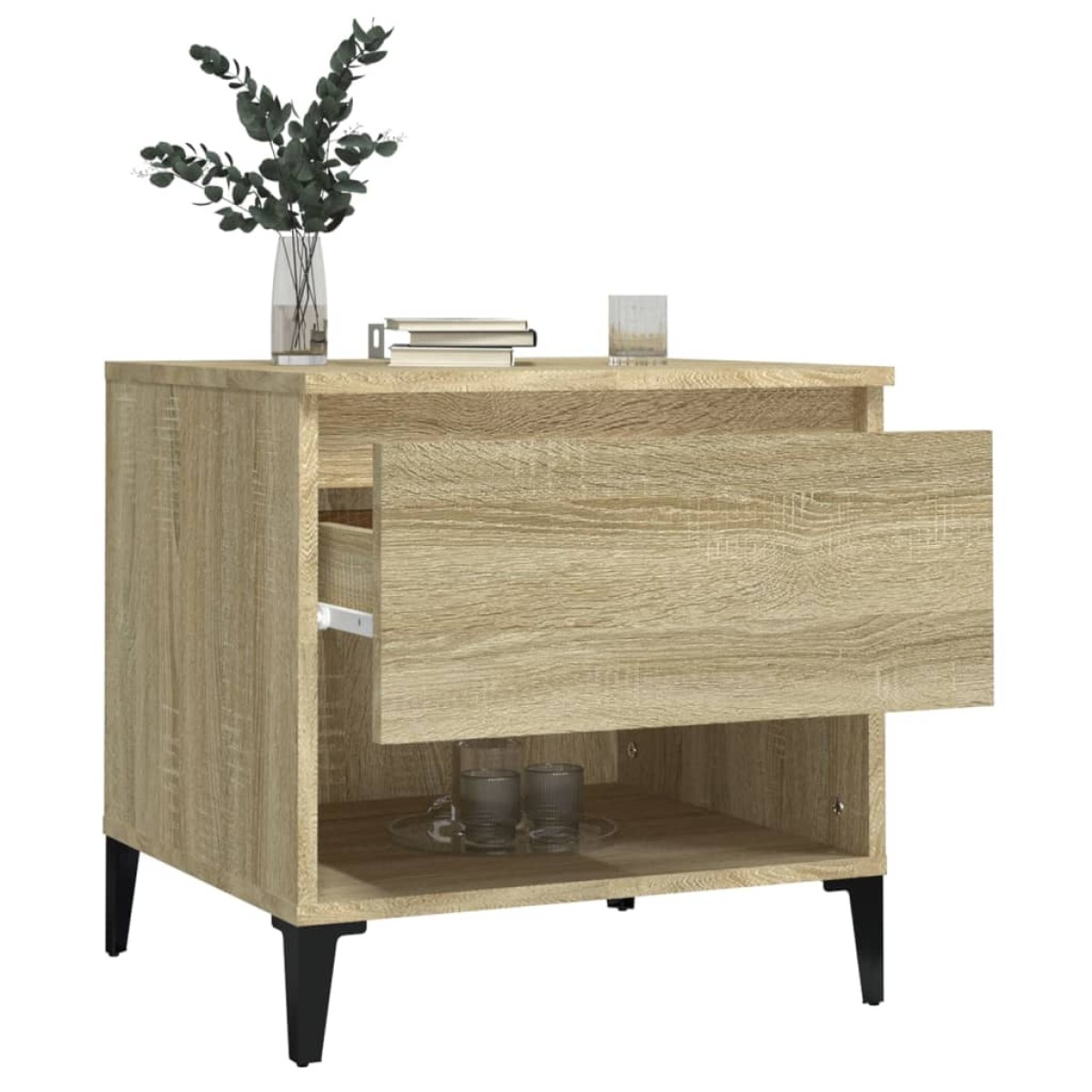 vidaXL Βοηθητικά Τραπέζια 2 τεμ. Sonoma Δρυς 50x46x50 εκ. Επεξ. Ξύλο