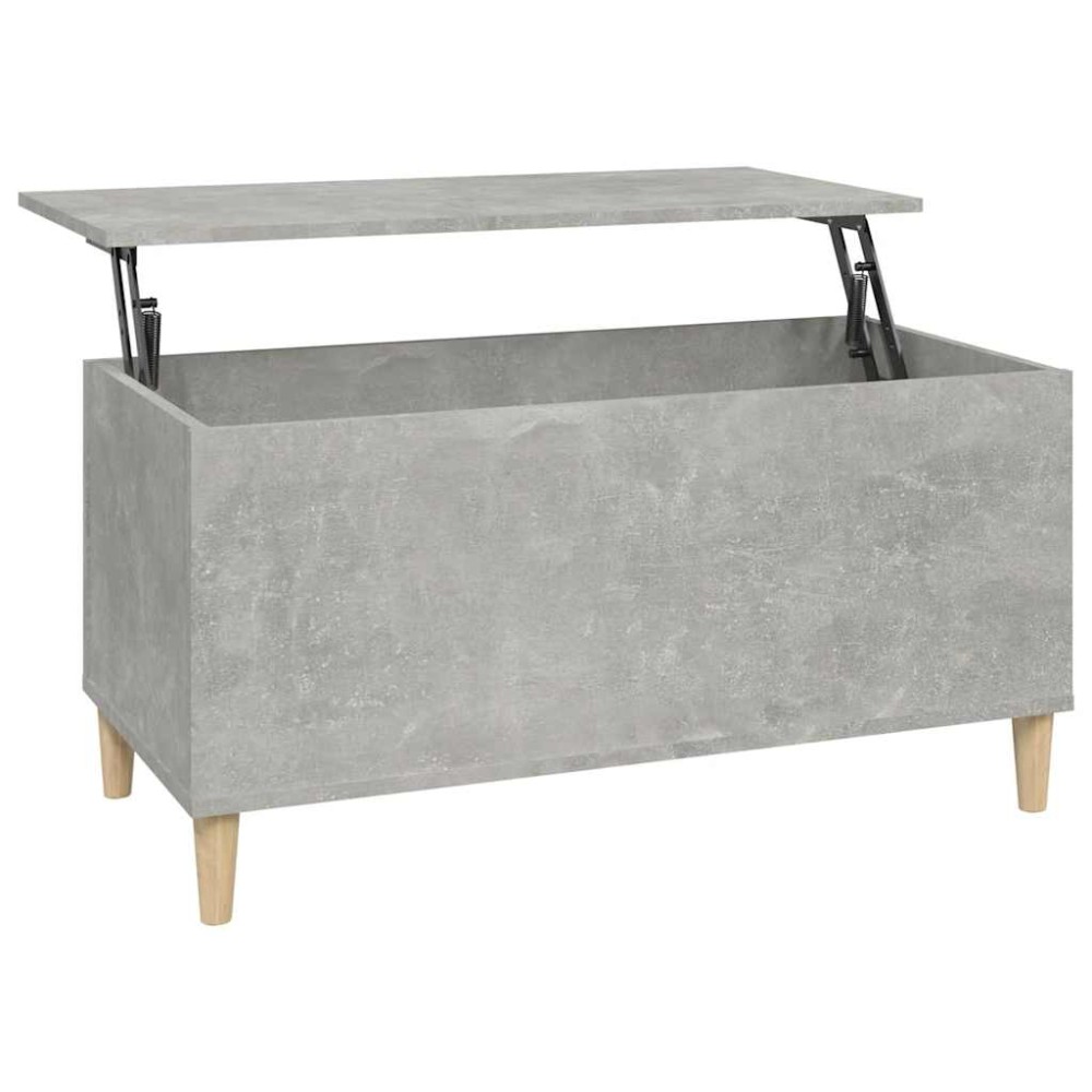 vidaXL Τραπεζάκι Σαλονιού Γκρι Σκυροδ. 90x44,5x45 εκ. Επεξεργ. Ξύλο