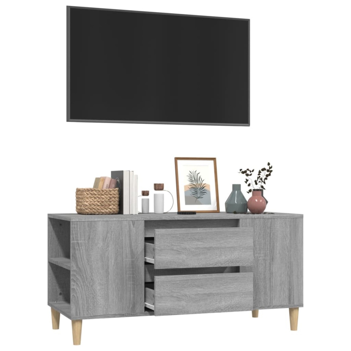 vidaXL Έπιπλο Τηλεόρασης Γκρι Sonoma 102x44,5x50εκ. Επεξεργασμένο Ξύλο