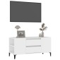 vidaXL Έπιπλο Τηλεόρασης Λευκό 102 x 44,5 x 50 εκ. Επεξεργασμένο Ξύλο