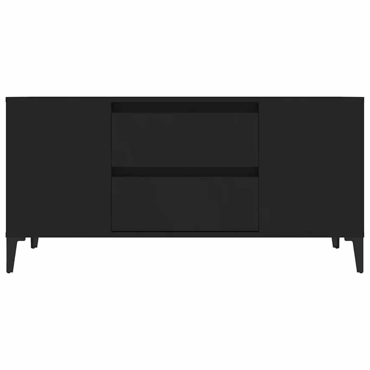 vidaXL Έπιπλο Τηλεόρασης Μαύρο 102x44,5x50 εκ. Επεξεργασμένο Ξύλο