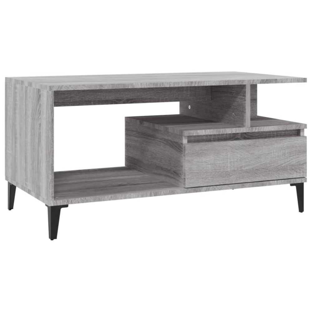 vidaXL Τραπεζάκι Σαλονιού Γκρι Sonoma 90x49x45 εκ.Επεξεργασμένο Ξύλο