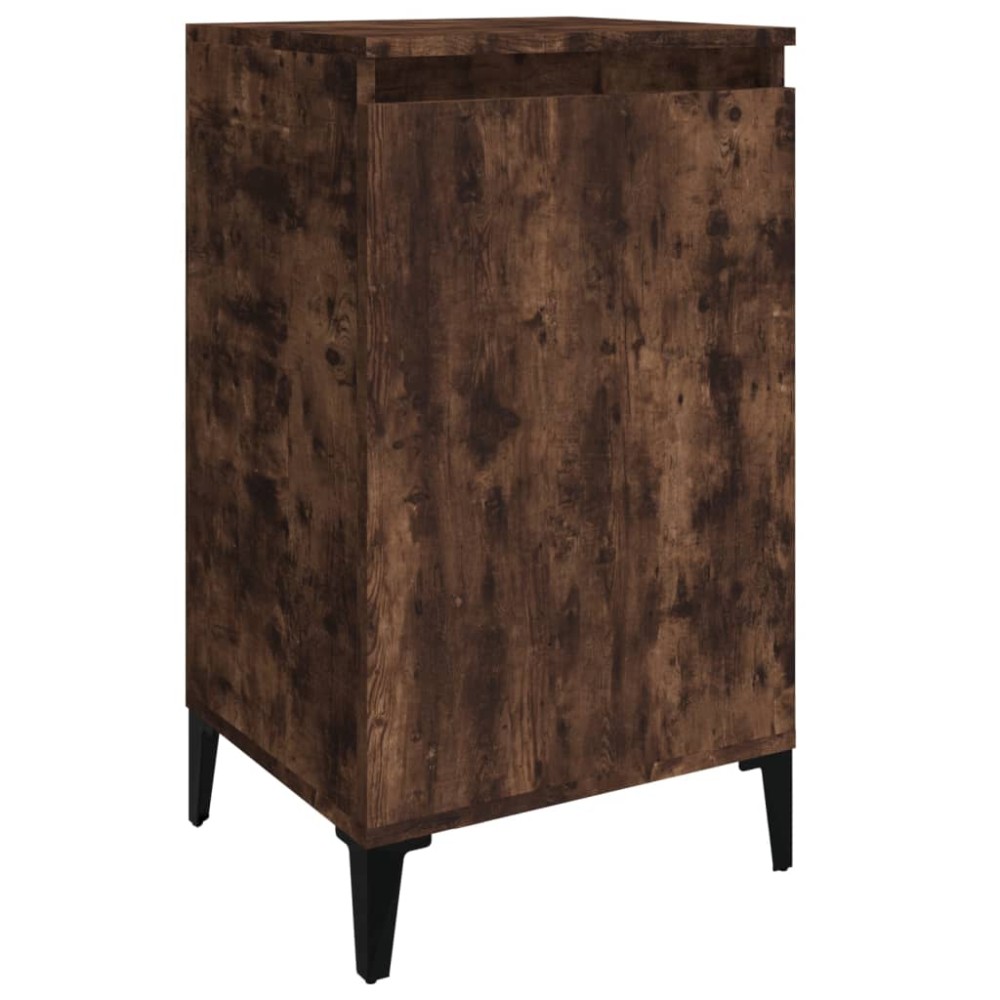 vidaXL Κομοδίνο Καπνιστή Δρυς 40 x 35 x 70 εκ. από Επεξεργασμένο Ξύλο