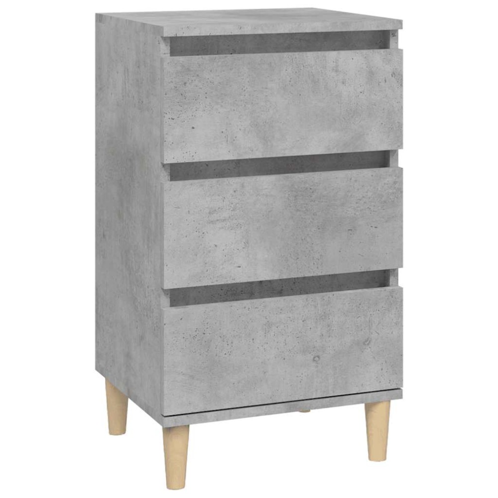 vidaXL Κομοδίνο Γκρι Σκυρ. 40x35x70 εκ. από Επεξεργασμένο Ξύλο