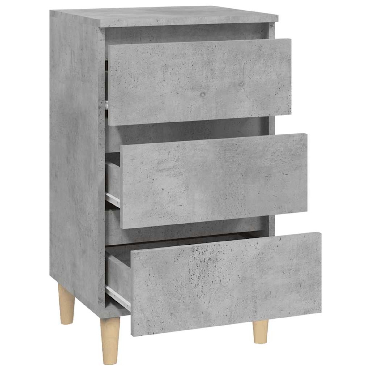 vidaXL Κομοδίνο Γκρι Σκυρ. 40x35x70 εκ. από Επεξεργασμένο Ξύλο