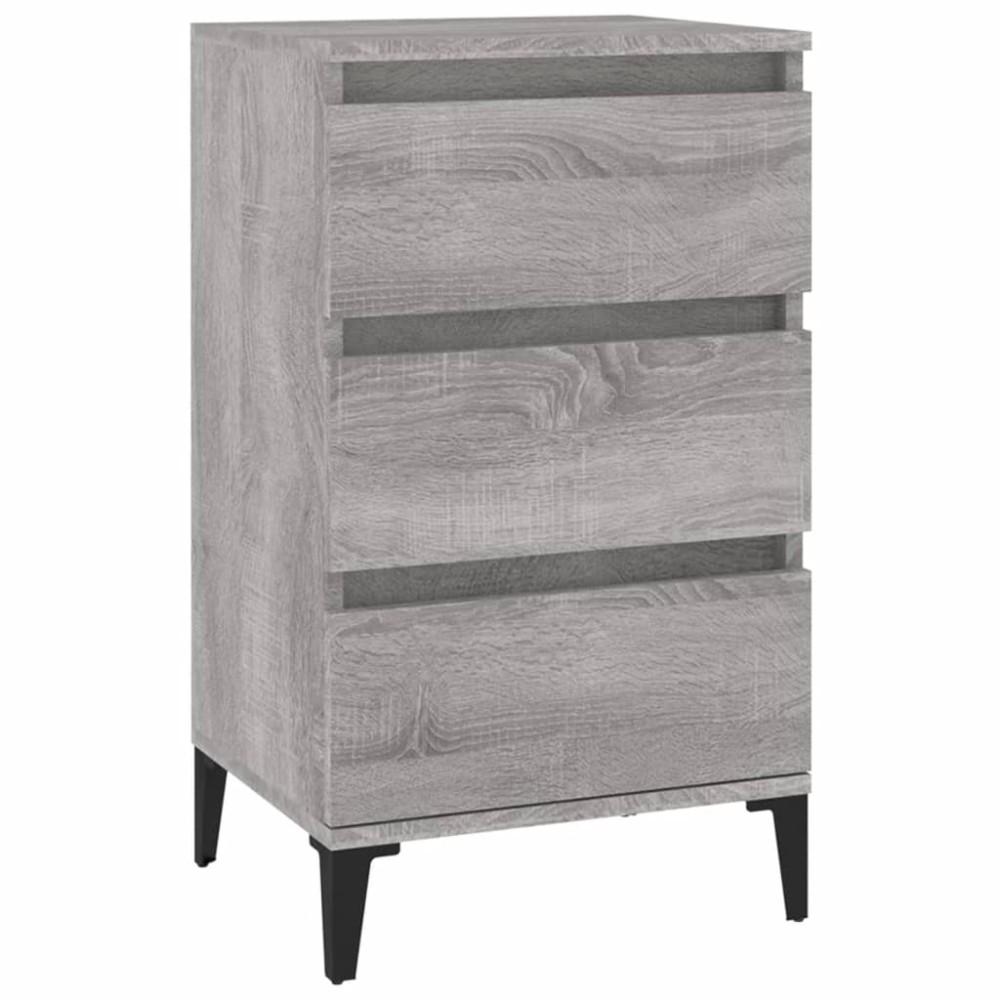 vidaXL Κομοδίνο Γκρι Sonoma 40x35x70 εκ. από Επεξεργασμένο Ξύλο