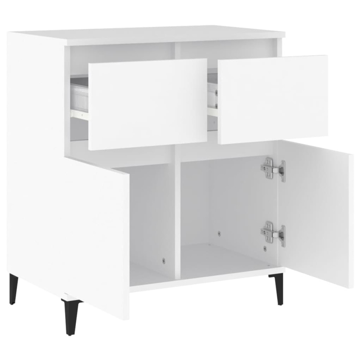 vidaXL Συρταριέρα Λευκή 60 x 35 x 70 εκ. από Επεξεργασμένο Ξύλο