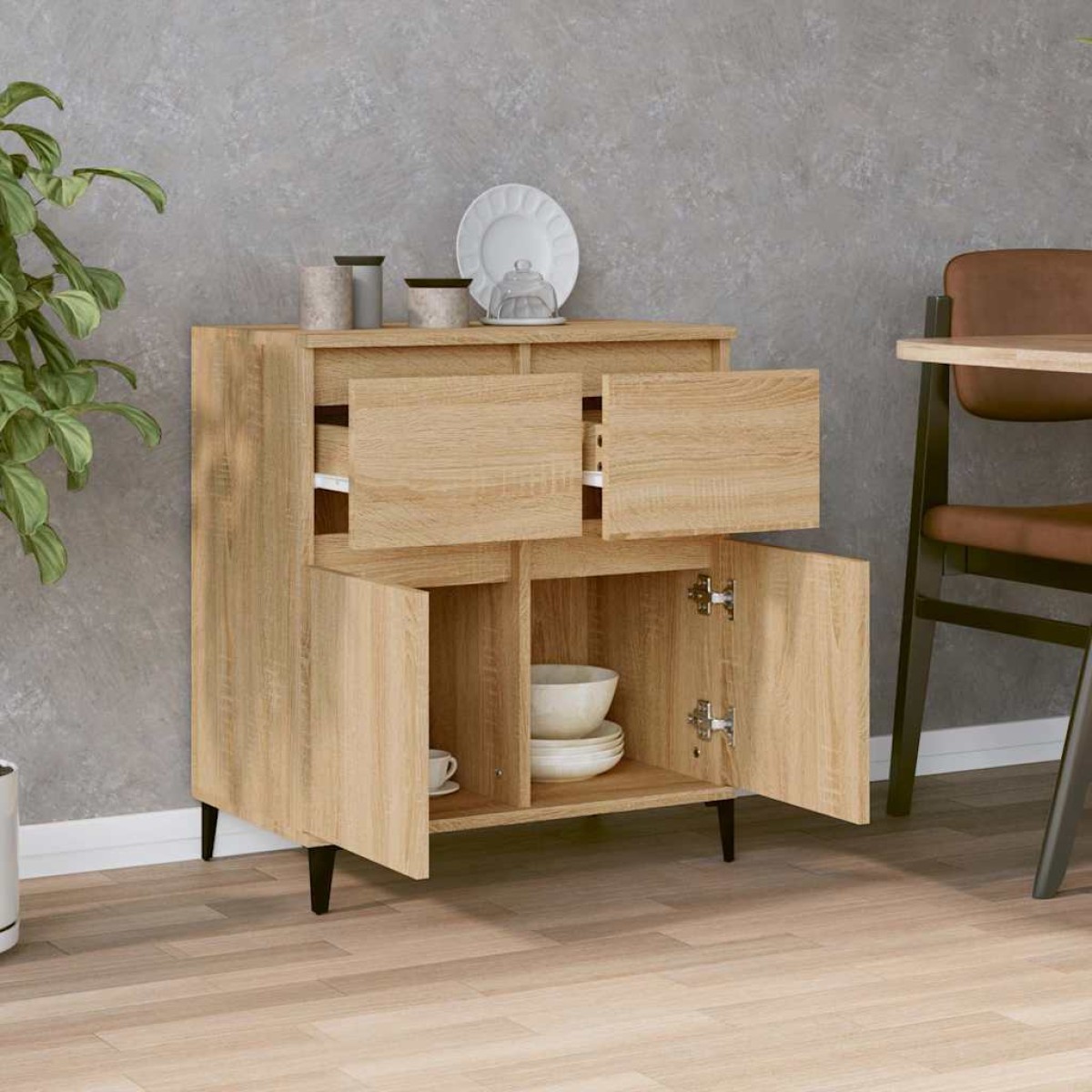 vidaXL Συρταριέρα Sonoma Δρυς 60x35x70 εκ. Επεξεργασμένο Ξύλο