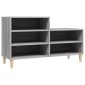 vidaXL Παπουτσοθήκη Γκρι Sonoma 102x36x60 εκ. από Επεξεργασμένο Ξύλο