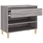vidaXL Παπουτσοθήκη Γκρι Sonoma 70x36x60 εκ. από Επεξεργασμένο Ξύλο