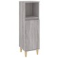 vidaXL Ντουλάπι Μπάνιου Γκρι Sonoma 30x30x100 εκ. Επεξεργασμένο Ξύλο