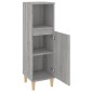 vidaXL Ντουλάπι Μπάνιου Γκρι Sonoma 30x30x100 εκ. Επεξεργασμένο Ξύλο