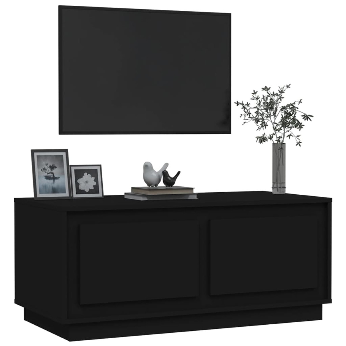vidaXL Τραπεζάκι Σαλονιού Μαύρο 102x50x44 εκ. από Επεξεργασμένο Ξύλο