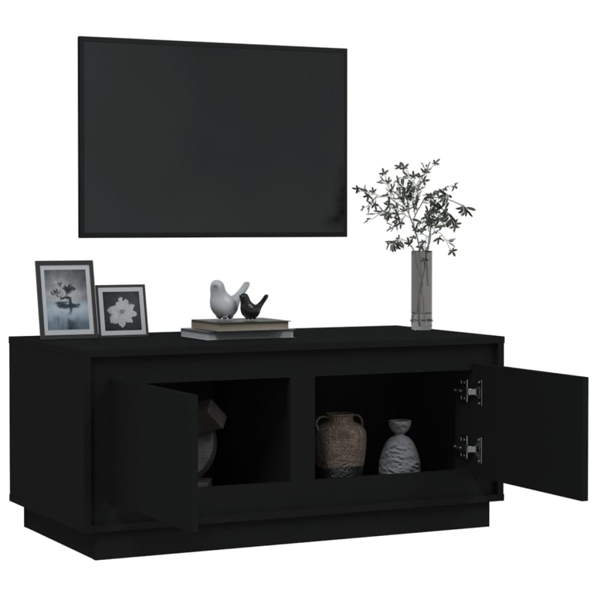 vidaXL Τραπεζάκι Σαλονιού Μαύρο 102x50x44 εκ. από Επεξεργασμένο Ξύλο