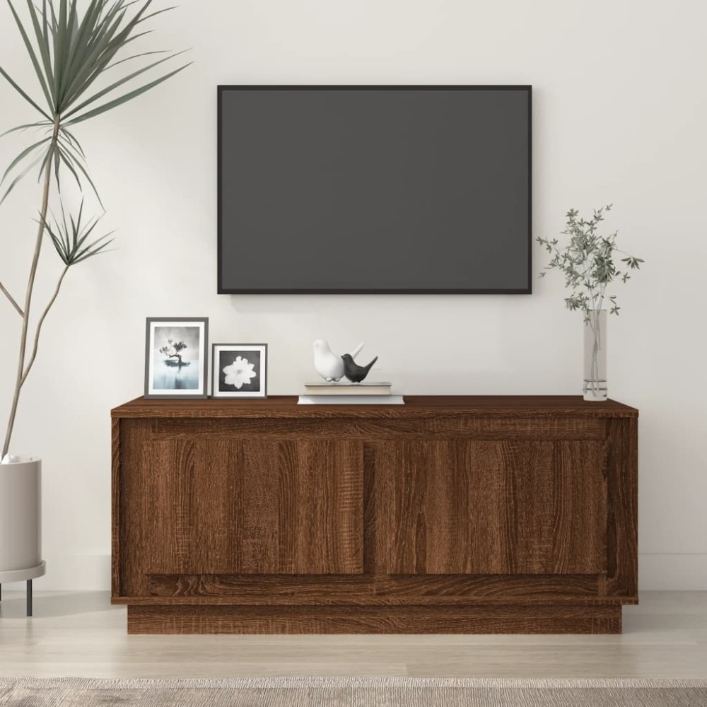 vidaXL Τραπεζάκι Σαλονιού Καφέ Δρυς 102x50x44 εκ. Επεξεργασμένο Ξύλο