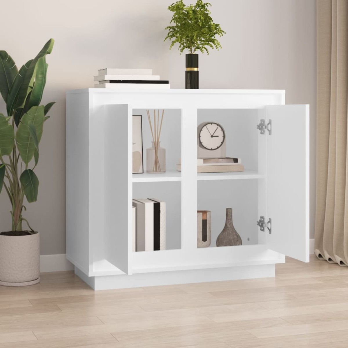 vidaXL Ντουλάπι Λευκό 80 x 34 x 75 εκ. από Επεξεργασμένο Ξύλο