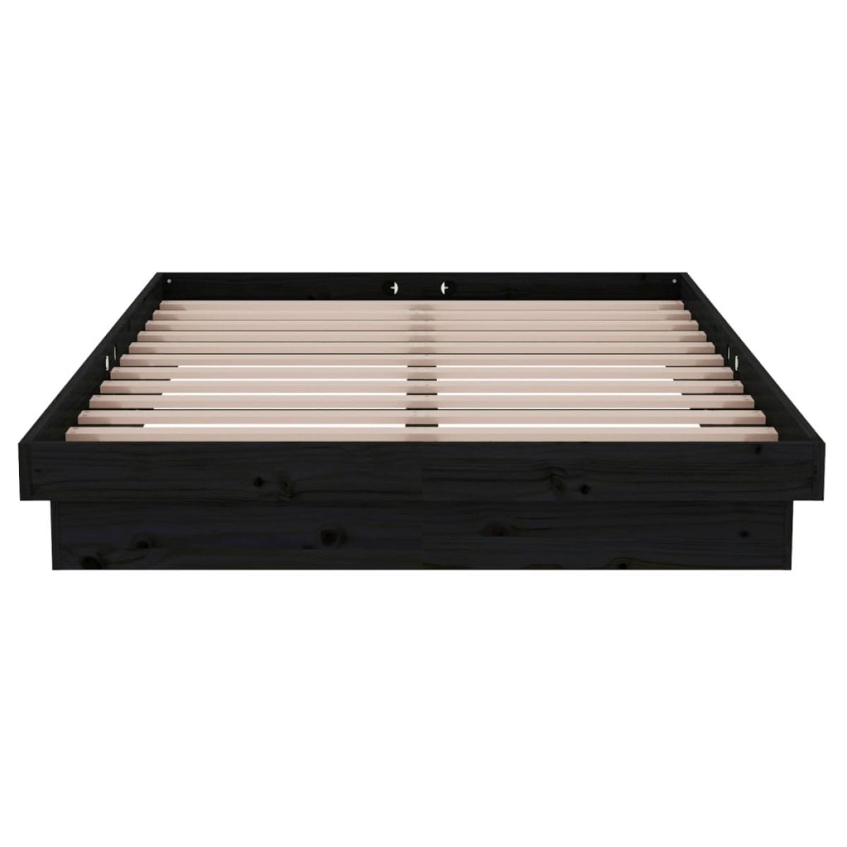vidaXL Πλαίσιο Κρεβατιού Μαύρο 120 x 200 εκ. από Μασίφ Ξύλο