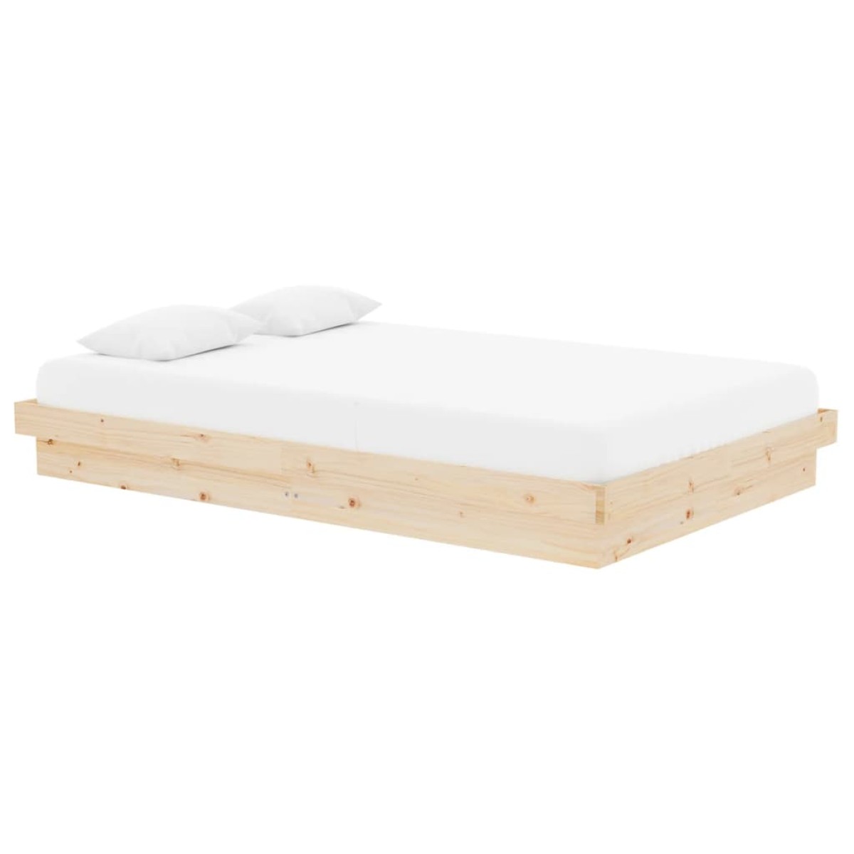 vidaXL Πλαίσιο Κρεβατιού 120 x 190 εκ. από Μασίφ Ξύλο Small Double