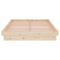 vidaXL Πλαίσιο Κρεβατιού 120 x 190 εκ. από Μασίφ Ξύλο Small Double