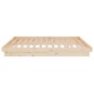 vidaXL Πλαίσιο Κρεβατιού 120 x 190 εκ. από Μασίφ Ξύλο Small Double