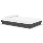 vidaXL Πλαίσιο Κρεβατιού Γκρι 120x190 εκ. Μασίφ Ξύλο Small Double