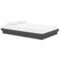 vidaXL Πλαίσιο Κρεβατιού Γκρι 120x190 εκ. Μασίφ Ξύλο Small Double